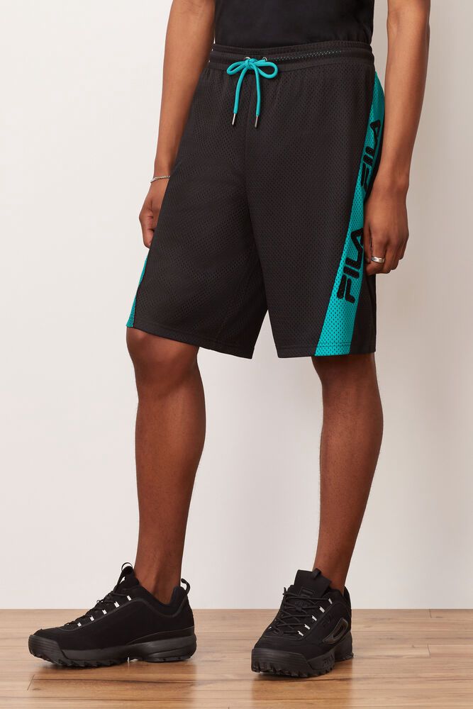 Fila Shorts Saros Mens Black - India CWB-914703